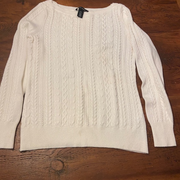 WHBM Modern classic cable knit sweater - Picture 1 of 2